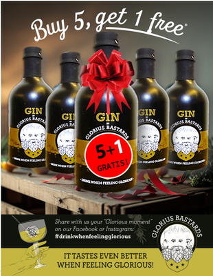 EXCLUSIEVE ACTIE :  GLORIUS GIN 5+1 gratis