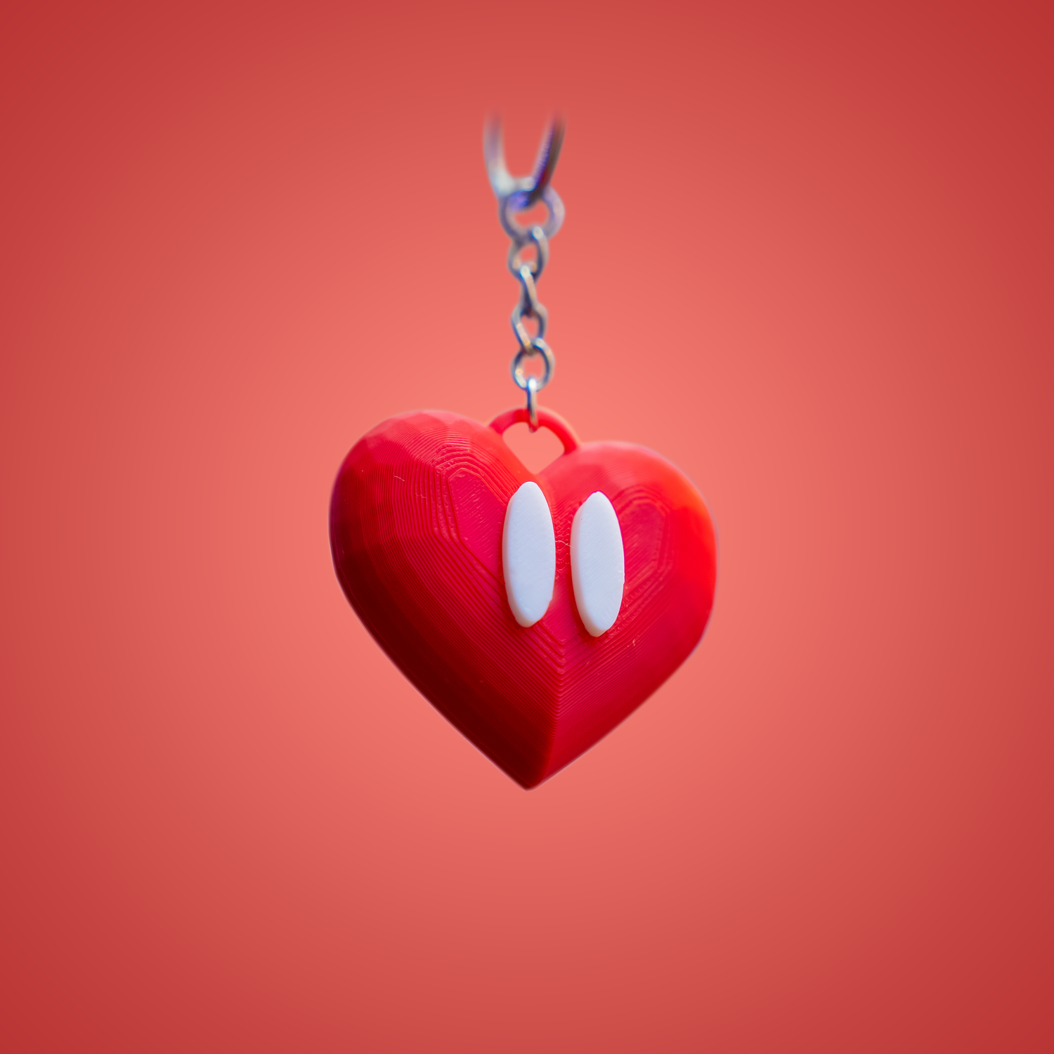 Heart Keyring/Bag Charm - Super Mario Inspired