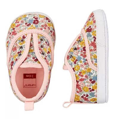 CARTERS  - Zapato tenis estampado con flores y sin cintas