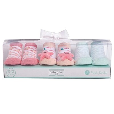 Baby Gear - Set de regalo 3 pares de calcetas - Niña