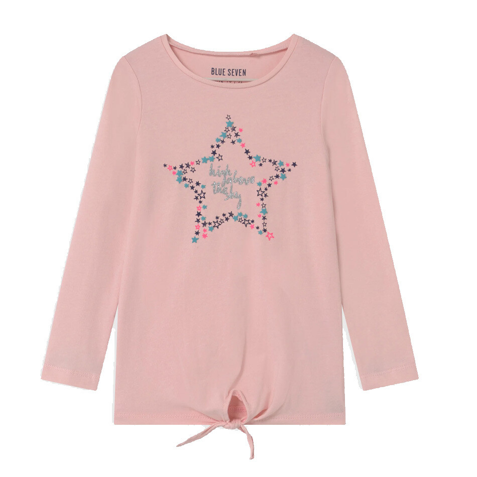 BLUE SEVEN-Blusa de jersey m/l rosado con una estrella en el frente