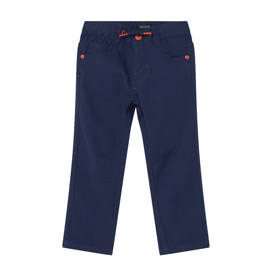 Pantalón de twill azul con cinturón ajustable