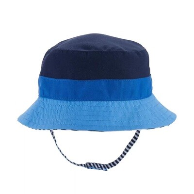 Sombrero Carters reversible azul y rayado