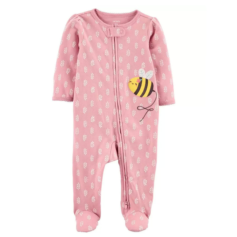 Pijama con pies estampada abeja