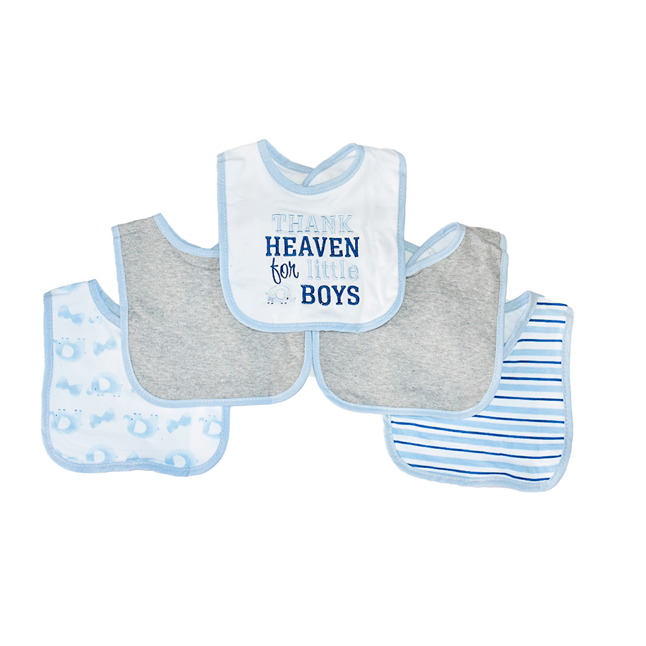 Set de 5 baberos Baby Gear de tela para niño Heaven