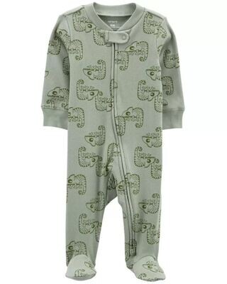 Pijama con pies Carters Baby  estampada verde