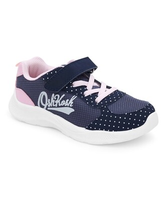 Zapatos tenis Oshkosh Retra con cintas para niña rosado y azul