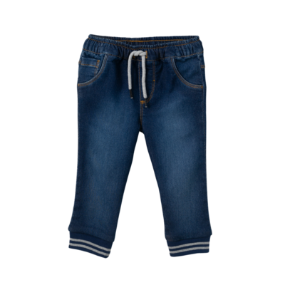 Pantalón de lona Polito con elastico y pita en la cintura azul niño