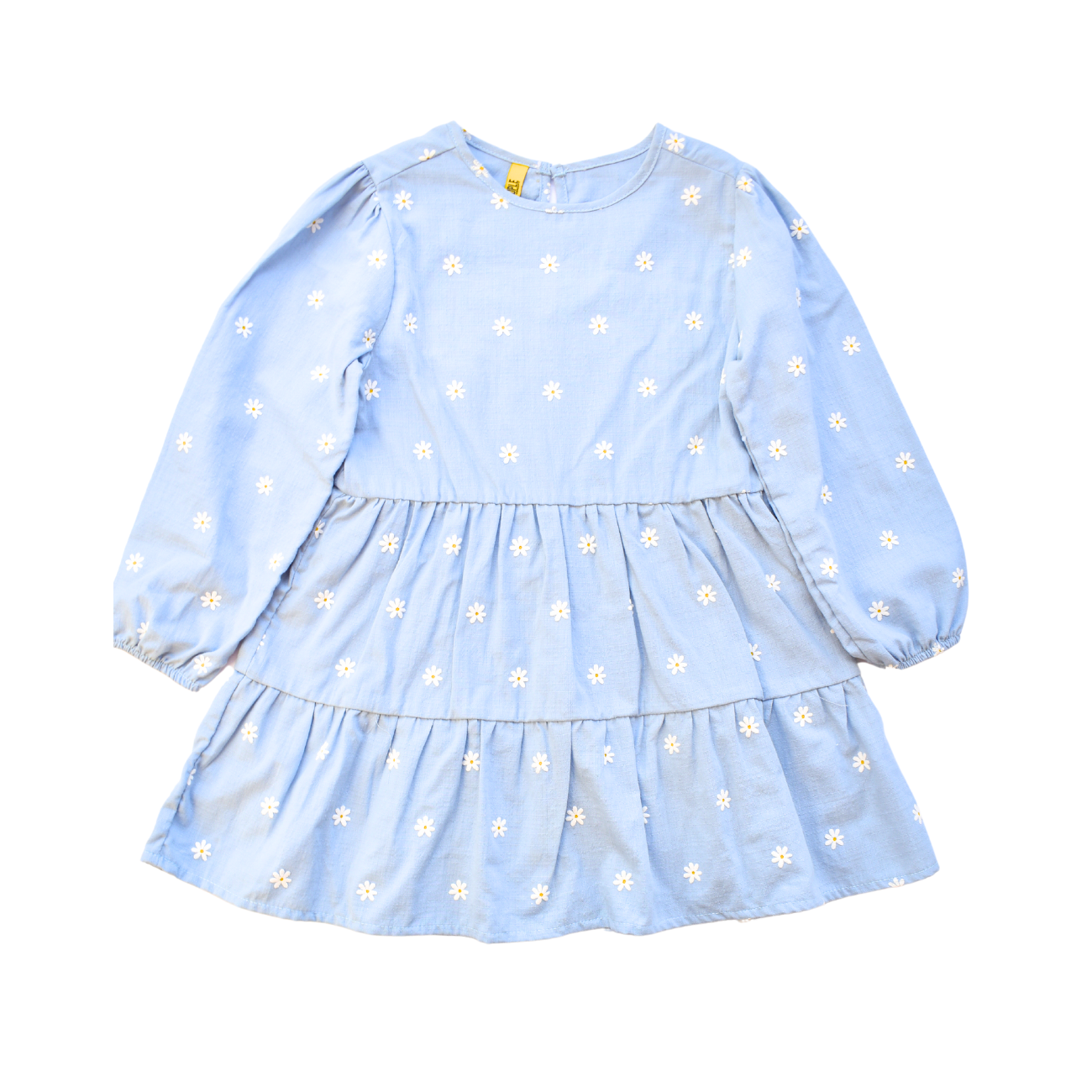 People Vestido manga larga estampado flores celeste niña