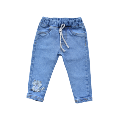 Pantalón de lona People celeste niño
