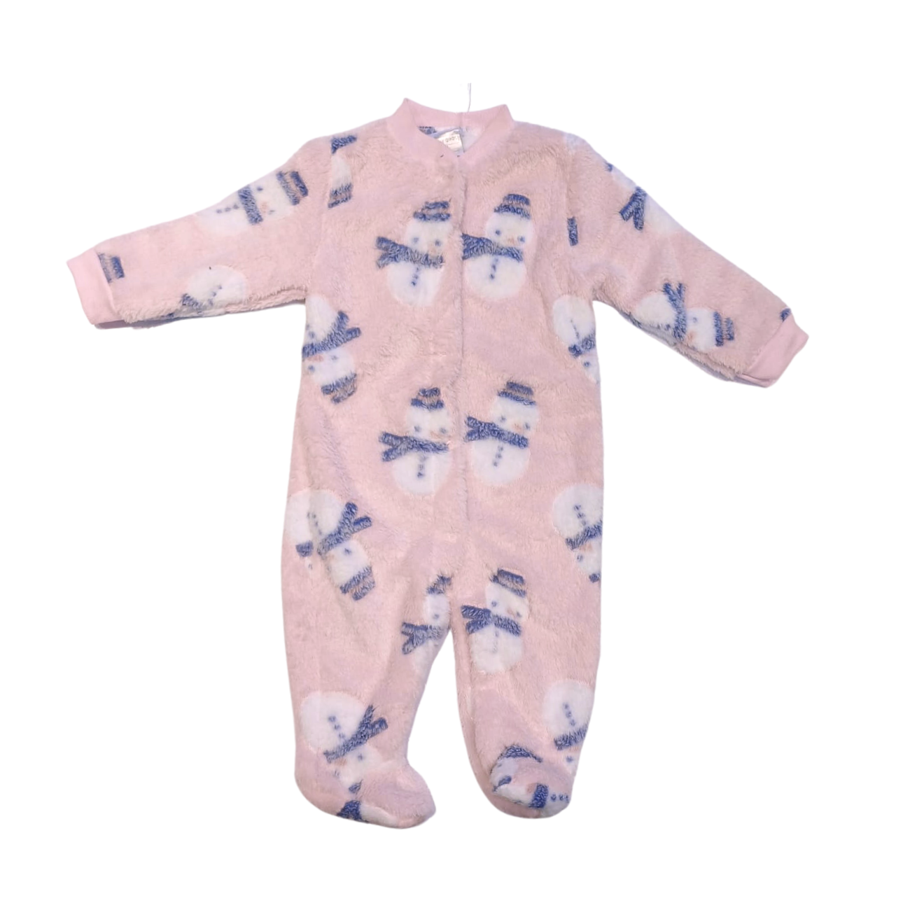 Baby Gear Pijama con pies y zipper estampado frosty niña rosada