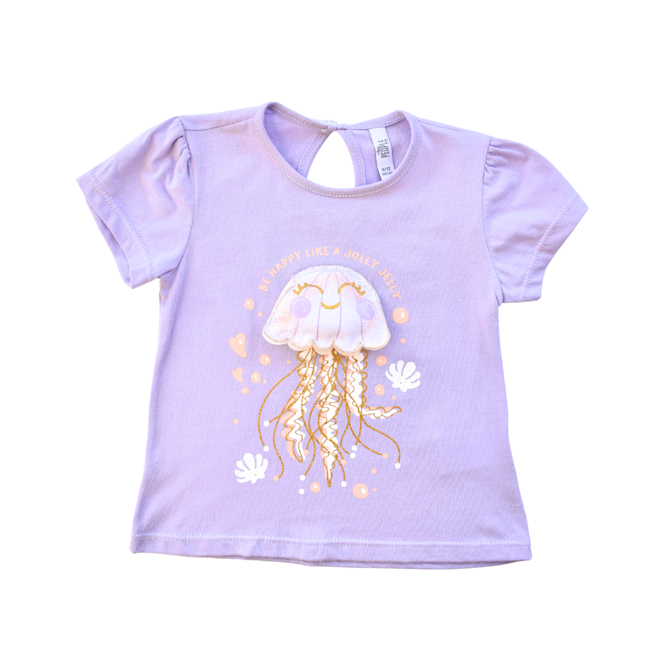 People blusa manga corta lila estampado medusa de mar niña