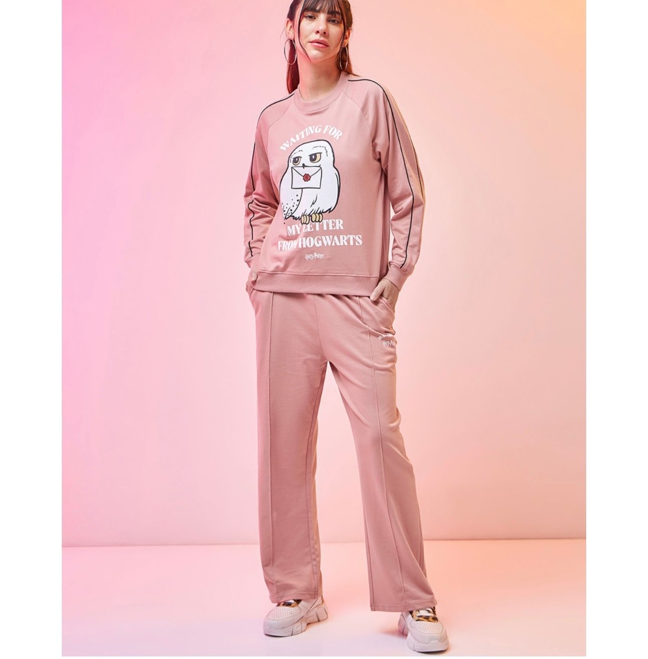 Women’s Pink Harry Potter Ora Graphic Printed Co-ordinates