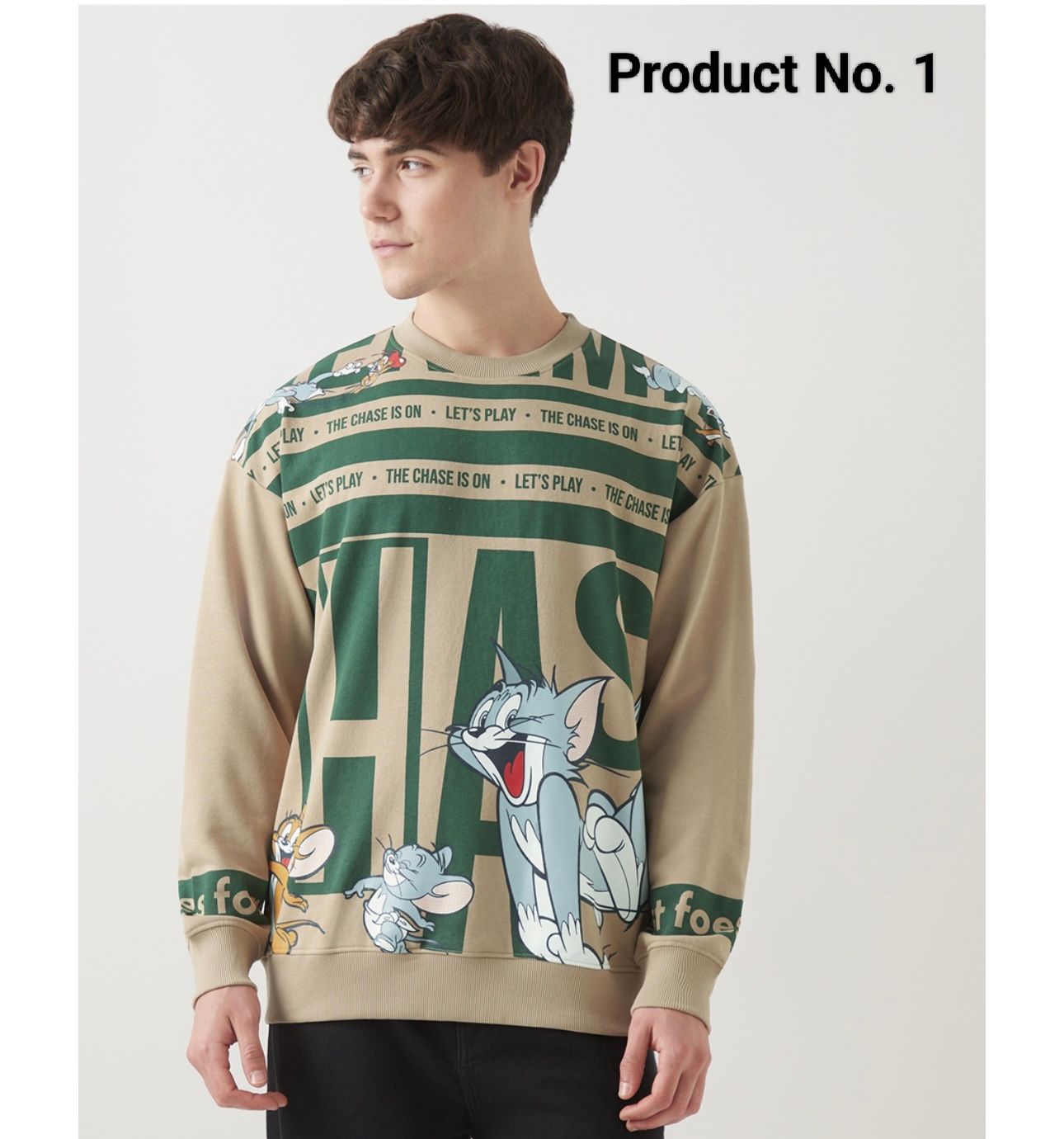 Men&#39;s Graphic Printed Oversized Sweatshirt