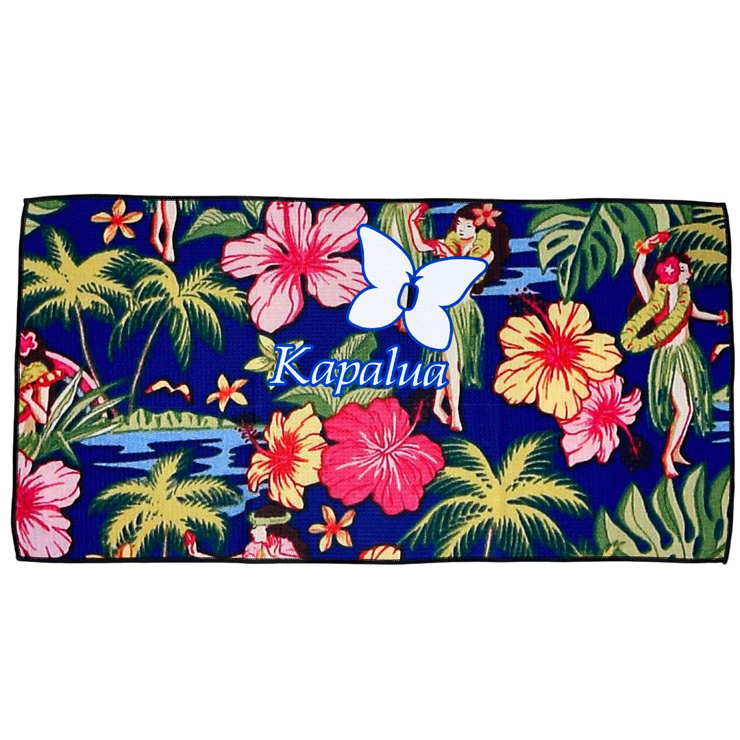 KAPALUA WAFFLE MICROFIBER TOWEL LARGE HULA