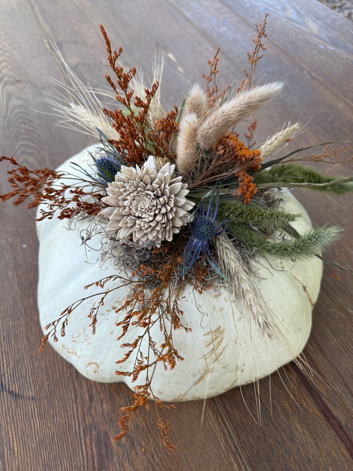 Dried Flower Pumpkin Centerpiece Workshop 10/26 1pm