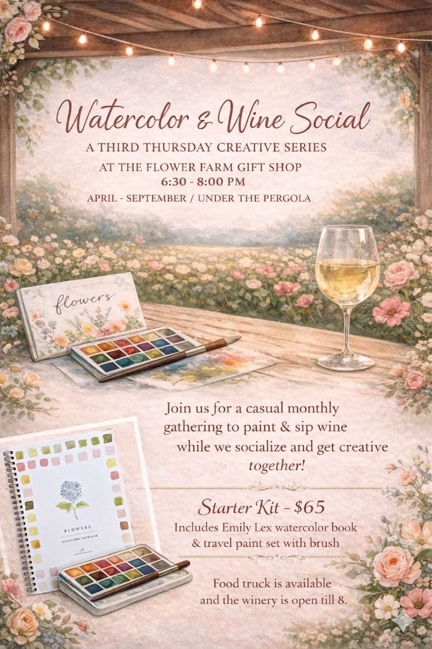 August 2026 Watercolor &amp; Wine Social