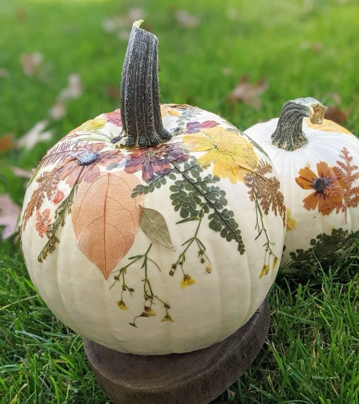 Pressed Flower Pumpkin 10/11 11am