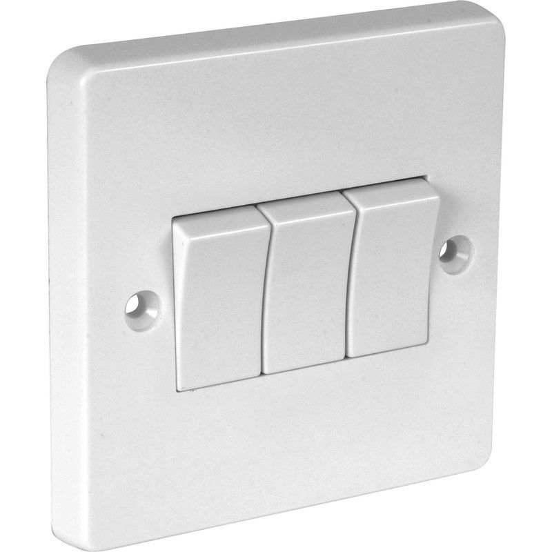SWITCH 3 GANG 1WAY MWD 5034 سويش 3ازرار