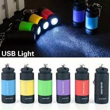 USB Rechargeable Flashlight Keychain يواس بي مع مصباح شحن