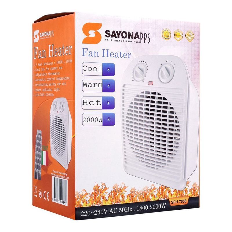 Fan Heater, 2000w