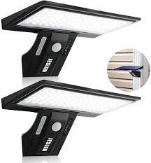 2-Pack Solar Motion Sensor Wall Light مصابيح الشمسية بجهاز استشعار الحركة