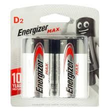 Energizer Max Alk. Battery D2 بطارية الكلاين ماكس