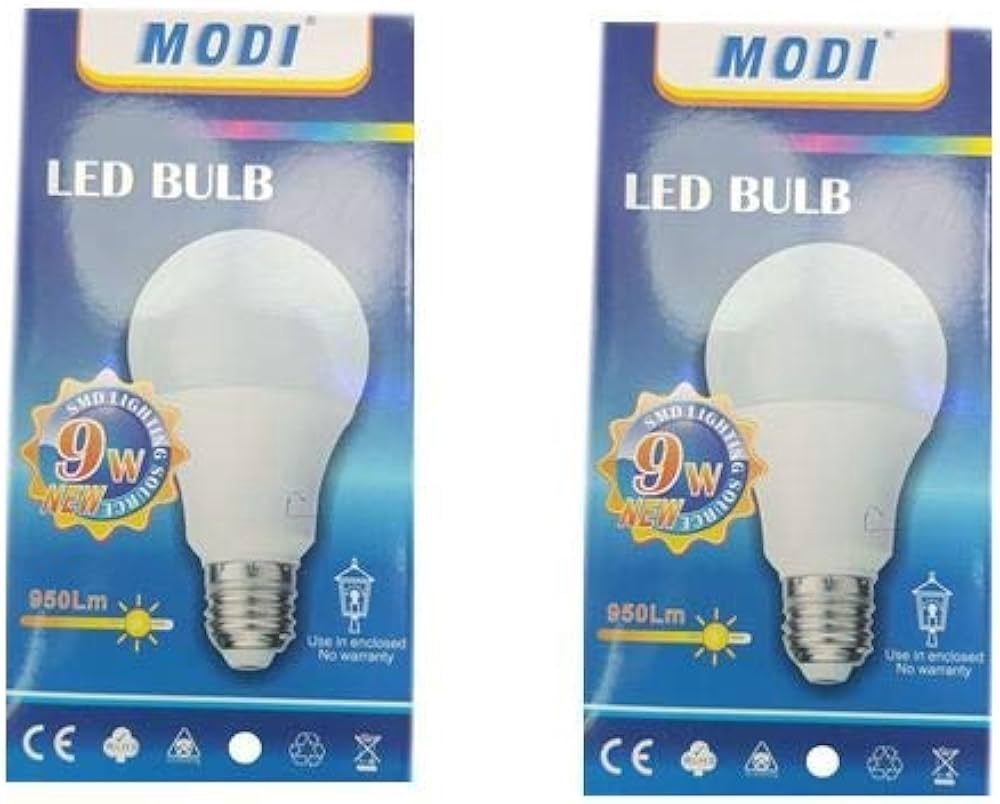 9W LED BULB W/L لمبة ليد9وات وورم وايت