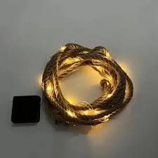 5m LED Solar Retro Hemp Rope Light حبل إضاءة 5متر طاقة شمسية