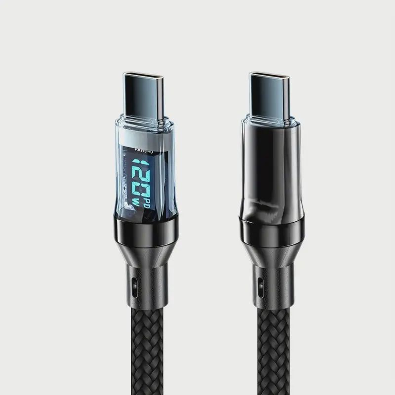 OOZCC Type C Charging Cable w/LCD Display شاحن سي سريع مع شاشة