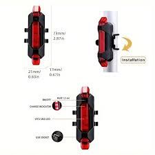 Rechargeable LED Bike Tail Light إضاءة دراجة هوائية شحن