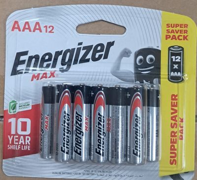 Energizer Max Alk. Battery AAA  بطاريات الكلاين ماكس