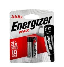 Energizer Max Alk. Battery AAA  بطاريات الكلاين ماكس, Quantity: 2