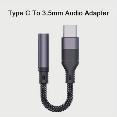 Type C to 3.5mm Aux Adapter محول اي يو اكس الى سي