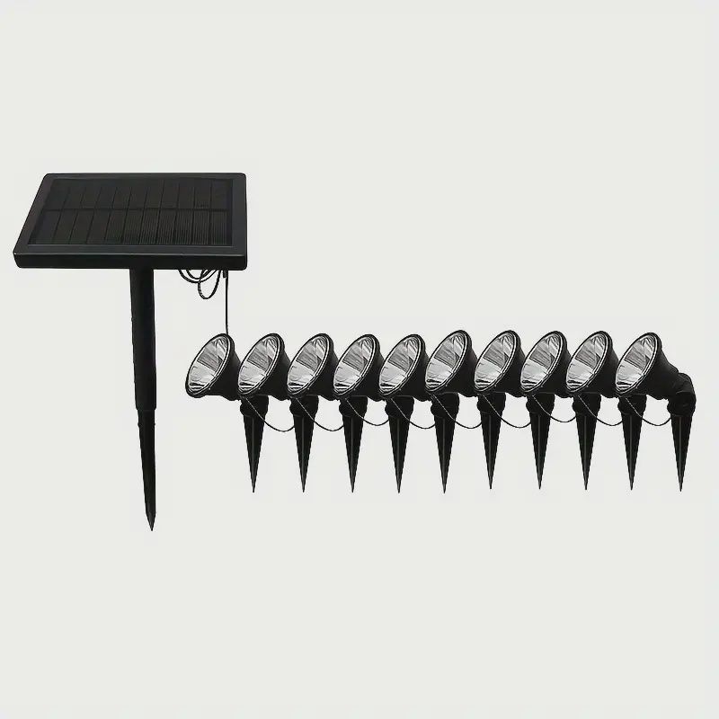 10 Solar Powered Garden Lights  مصابيح حديقة تعمل بالطاقة الشمسية – بطارية قابلة للشحن