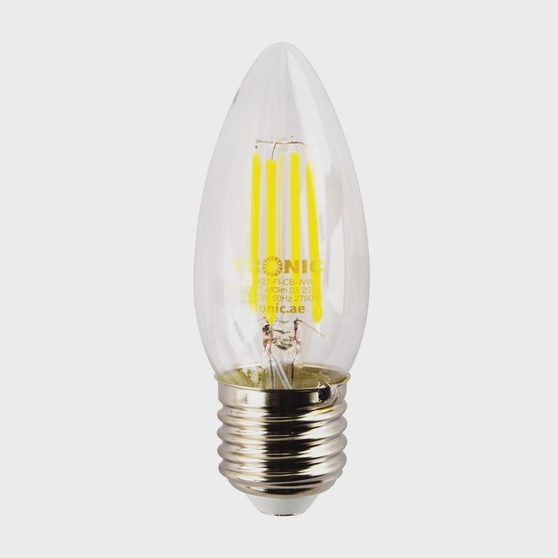 Led Candle bulb Warm White E 27 4w لمبة شمعة ليد ٤واط وورم وايت