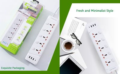 4 POWER SOCKET 4 USB مقبس طاقة 4 منافذ