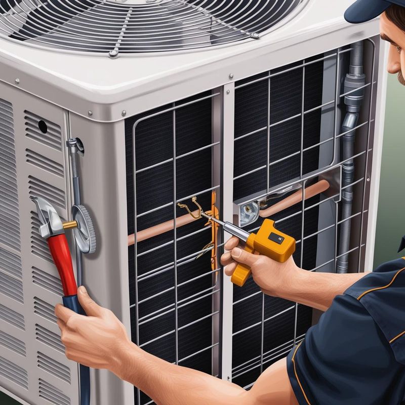 Split Unit Ac Gas leak repair  تسريب غاز وحدة تكييف