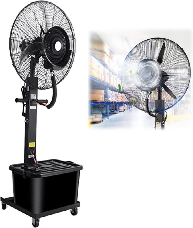 Water Misting Stand Fan (Industrial) مروحة برذاذ الماء