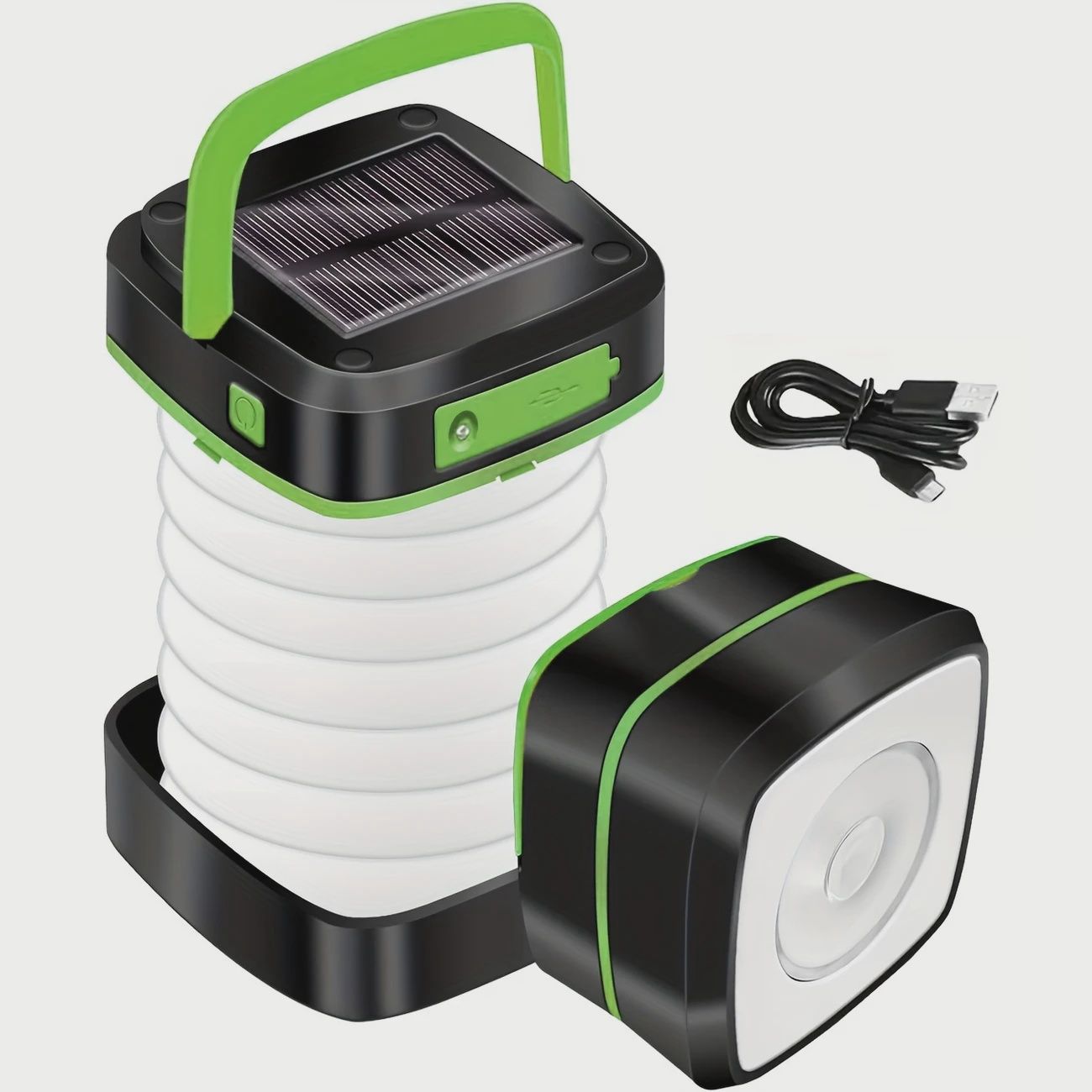 Solar Lantern Camping Light فانوس الطاقة الشمسية, Colour: Green