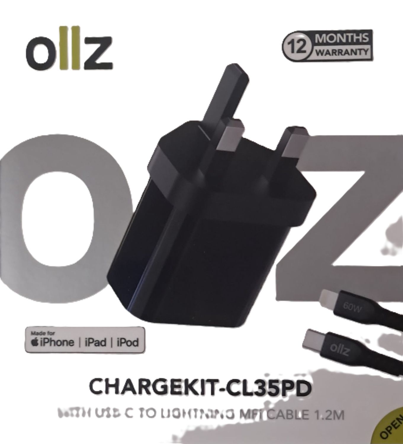 Wall Charger with MFi Lightning Cable شاحن حائط مع كابل
