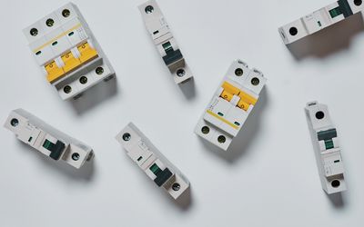 Electrical breaker panel with MCB circuit breakers