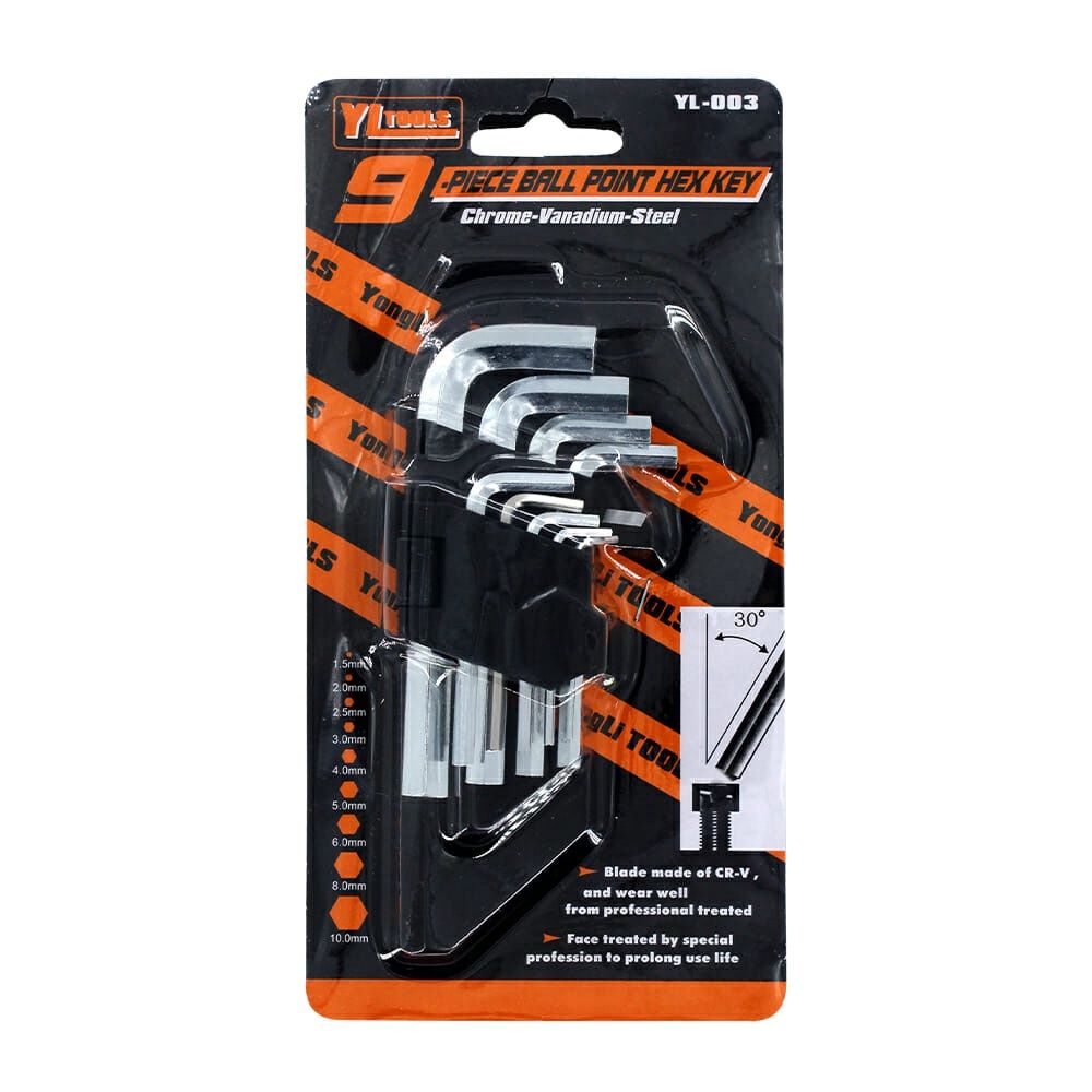9 PIECE HEX KEY