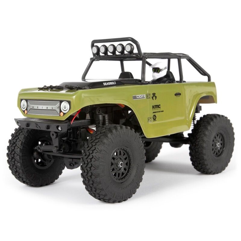 SCX24 Deadbolt 4WD Rock Crawler Brushed RTR RC Truck, Colour: Green