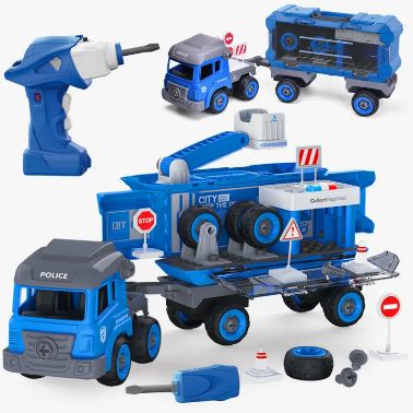 Construction Police RC Truck 81 Pcs