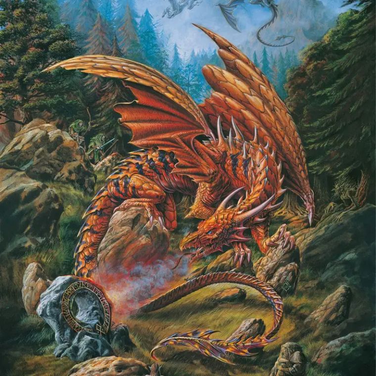 Dragons of the Runering Jigsaw Puzzle 1000 piece