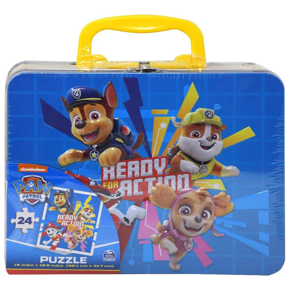 Tin Lunch Box w/ Puzzle, Style: Paw Patrol
