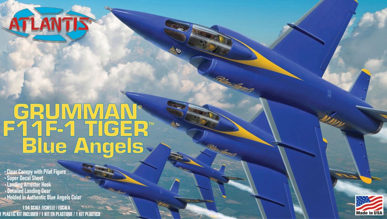 US Navy Blue Angels Grumman F11F-1 Tiger Plastic Model Kit