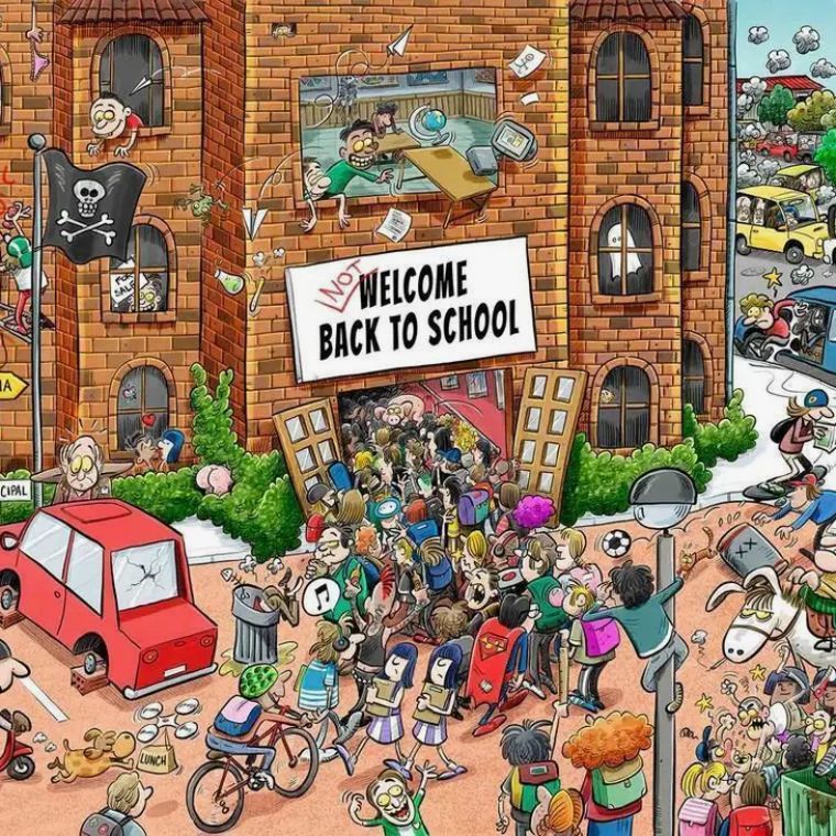 Back to School Chaos No. 8 Jigsaw Puzzle, Size: 500 pieces