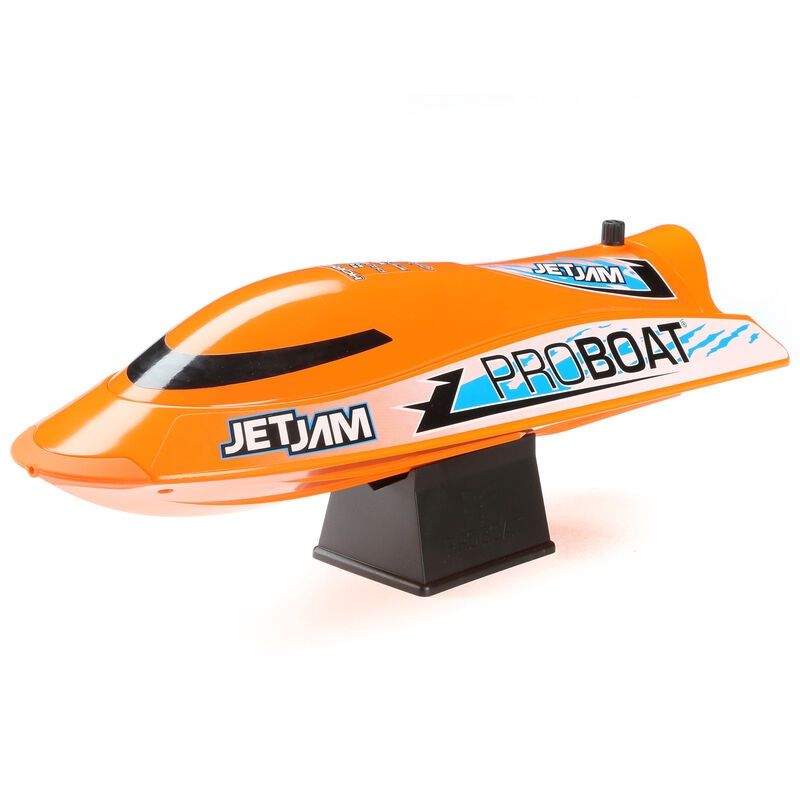 Jet Jam V2 12" Self-Righting Pool Racer Brushed RTR RC Boat, Colour: Orange